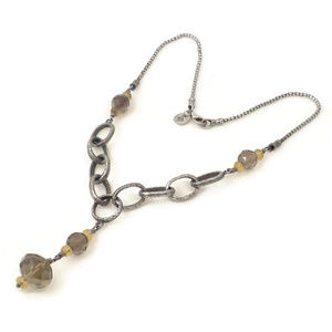 Silpada Sterling Citrine & Smokey Quartz Necklace